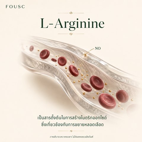 ภาพอธิบายบทบาทของ L-Arginine